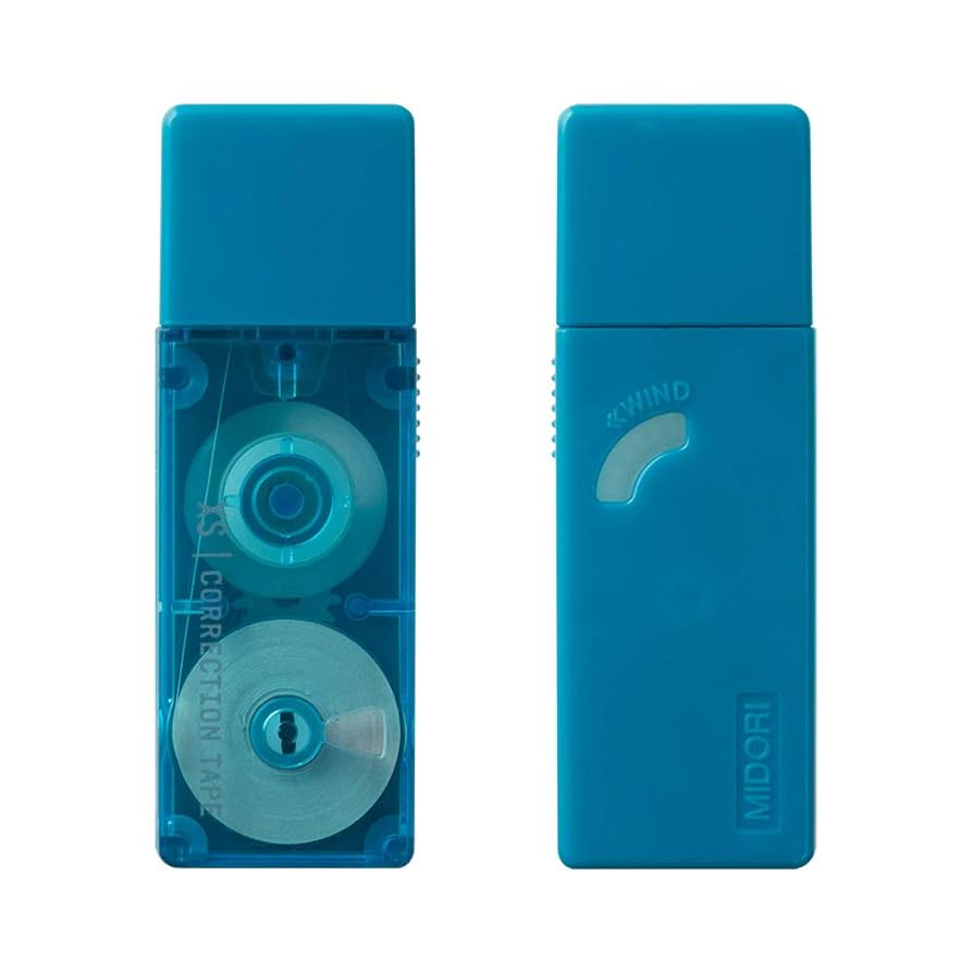 Amazon | ミドリ 修正テープ XS 青 35265006 | 修正テープ